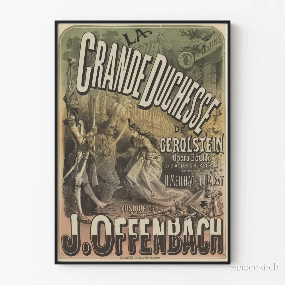 Vintageposter La Grande Duchesse de Gerolstein av J. Offenbach