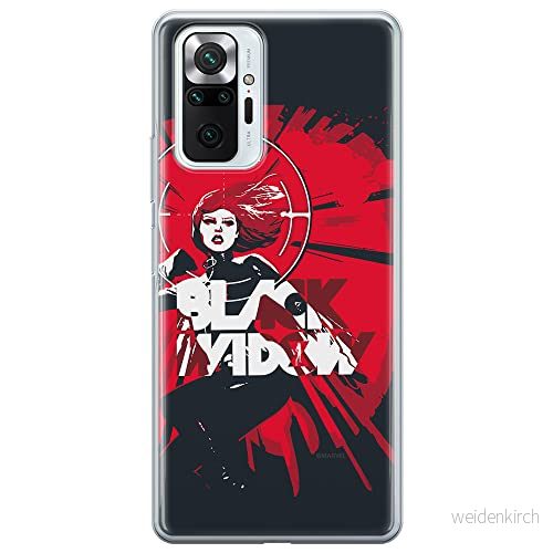 ERT GROUP mobiltelefonfodral för Xiaomi REDMI NOTE 10 PRO originalt och officiellt licensierat Marvel mönster Black Widow 005 anpassad till formen på mobiltelefonen, fodral tillverkad av TPU plast 5903932822168