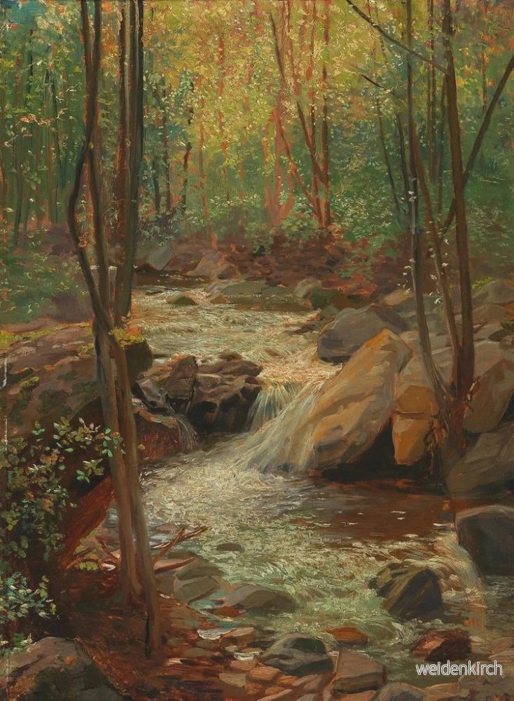 Målning Ruisseau Woodland - Alexander Demetrius Goltz | Konsttryck - Bild 2