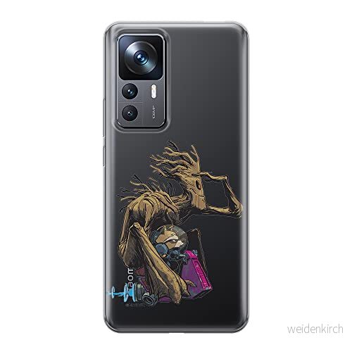 ERT GROUP mobiltelefonfodral för Xiaomi 12T/12T pro/K50 Ultra originalt och officiellt licensierat Marvel mönster Guardians of the Galaxy 004, gedeeltelijk transparant 5905511578299