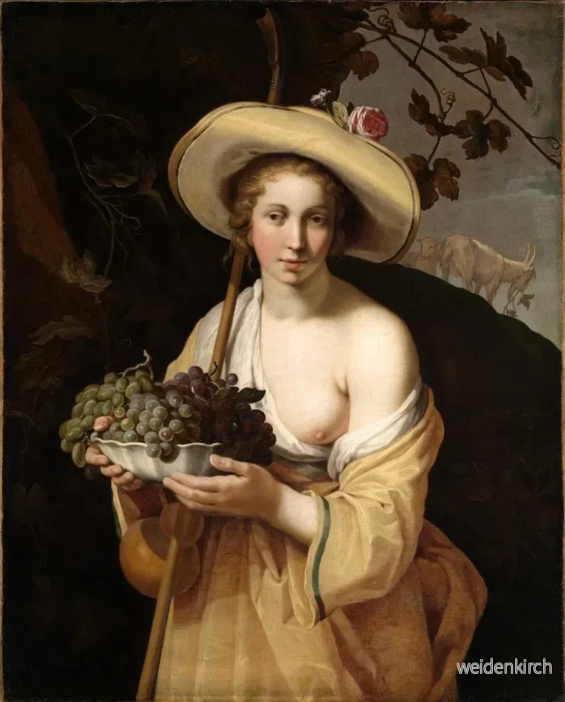 Målning Bergère med en skål med druvor - Abraham Bloemaert | Konsttryck - Bild 2