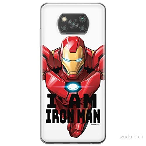 ERT GROUP mobiltelefonfodral för Xiaomi POCOPHONE X3 originalt och officiellt licensierat Marvel mönster Iron Man 029 optimalt anpassad till formen på mobiltelefonen, fodral tillverkad av TPU plast 5904805146114
