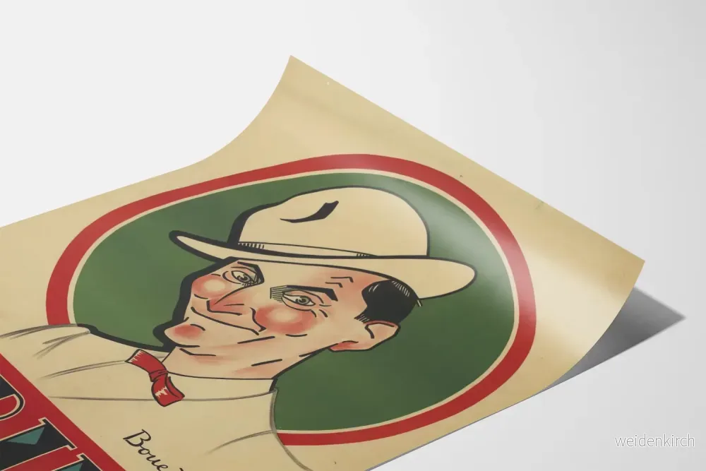 Vintageposter Cariel - Retro väggdekoration för man med hatt - Bild 3