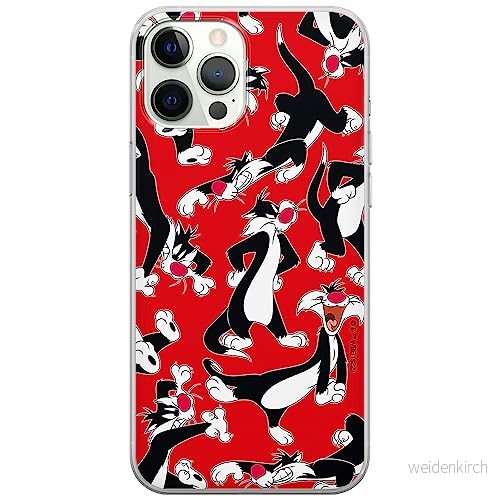 ERT GROUP mobiltelefonfodral för Iphone 12/12 PRO originalt och officiellt licensierat Looney Tunes mönster Sylvester 006 anpassad till formen på mobiltelefonen, fodral tillverkad av TPU plast 5905511648916