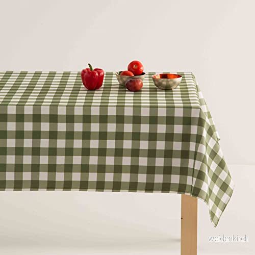 BOHEME Dukduk Rutig Vichy Fläckbehandling Bomull Färg Kaki 140x240 cm 8434769099746