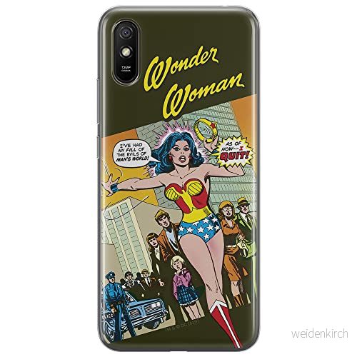 ERT GROUP mobiltelefonfodral för Xiaomi REDMI 9A originalt och officiellt licensierat DC mönster Wonder Woman 016 Vit optimalt anpassad till formen på mobiltelefonen, fodral tillverkad av TPU plast 5903040295700