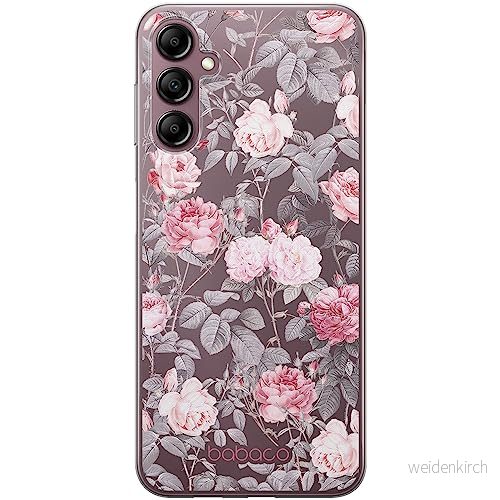 ERT GROUP mobiltelefonfodral för Samsung A14 4G/5G originalt och officiellt licensierat Babaco mönster Flowers 054 optimalt anpassad till formen på mobiltelefonen, gedeeltelijk transparant 5905511828493