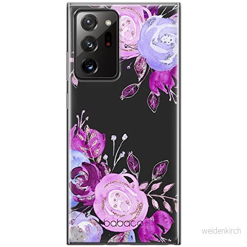 ERT GROUP mobiltelefonfodral för Samsung GALAXY NOTE 20 ULTRA originalt och officiellt licensierat Babaco mönster Flowers 005 optimalt anpassad till formen på mobiltelefonen, gedeeltelijk transparant 5904805386428