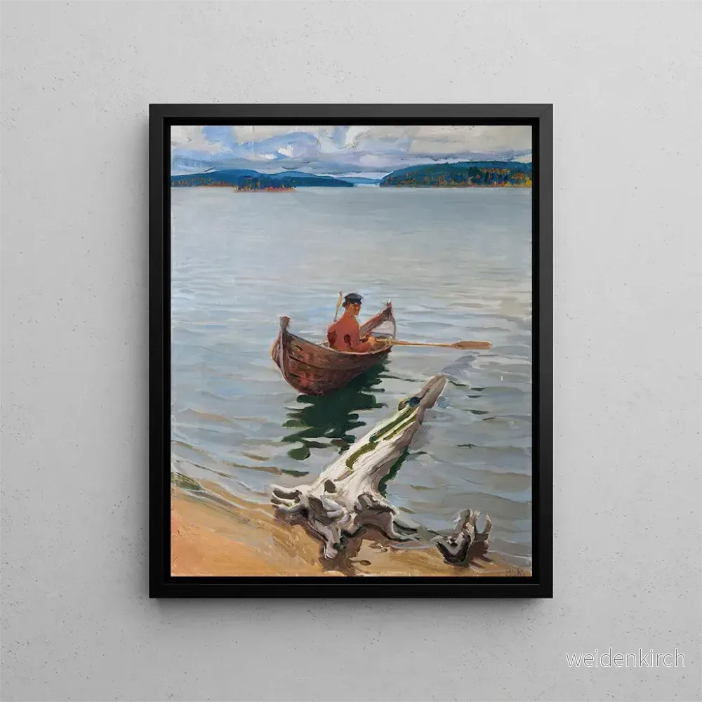Målning Rameur sur le lac - Akseli Gallen-Kallela | Konsttryck