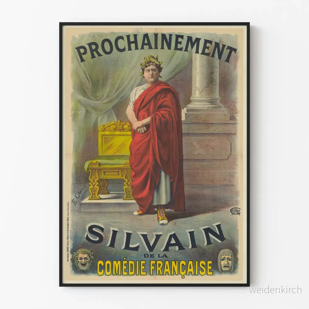 Vintageposter Silvain från Comédie Française