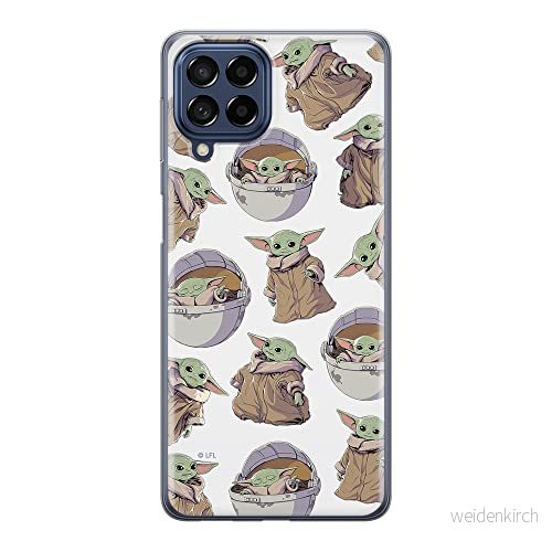 ERT GROUP mobiltelefonfodral för Samsung M33 5G originalt och officiellt licensierat Star Wars mönster Baby Yoda 028 optimalt anpassad till formen på mobiltelefonen, fodral tillverkad av TPU plast 5905511352820