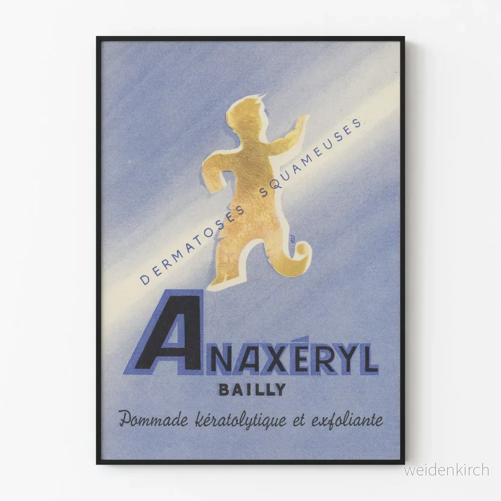 Vintageposter Anaxeryl Baillly - Retro väggdekoration dermatose