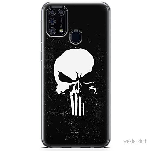 ERT GROUP mobiltelefonfodral för Samsung M31 originalt och officiellt licensierat Marvel mönster Punisher 002 optimalt anpassad till formen på mobiltelefonen, fodral tillverkad av TPU plast 5904805477492