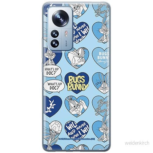 ERT GROUP mobiltelefonfodral för Xiaomi 12 PRO originalt och officiellt licensierat Looney Tunes mönster Bugs 021 optimalt anpassad till formen på mobiltelefonen, fodral tillverkad av TPU plast 5905795086442