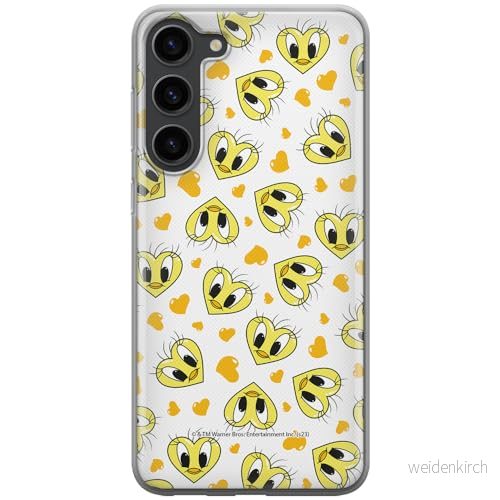 ERT GROUP mobiltelefonfodral för Samsung S23 PLUS originalt och officiellt licensierat Looney Tunes mönster Tweety 017 anpassad till formen på mobiltelefonen, fodral tillverkad av TPU plast 5905795120481