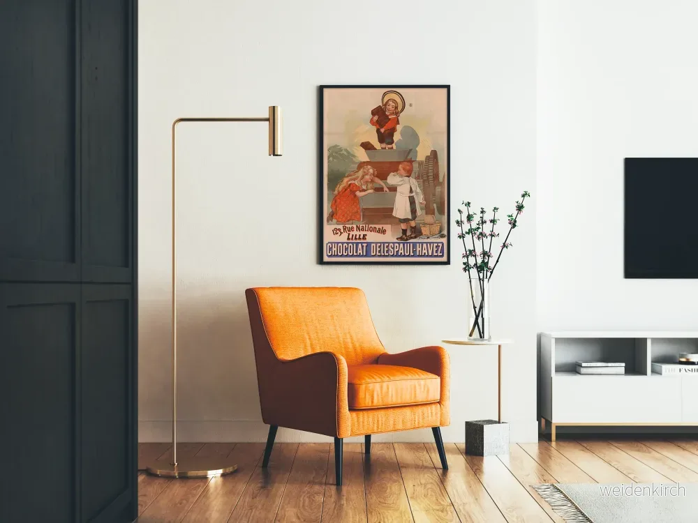 Vintageposter Chocolat Delespaul-Havez Lille väggdekoration - Bild 2