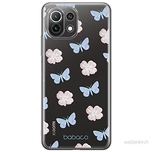 ERT GROUP mobiltelefonfodral för Xiaomi 11 LITE 4G/5G originalt och officiellt licensierat Babaco mönster Flowers 043, gedeeltelijk transparant 5905131320223