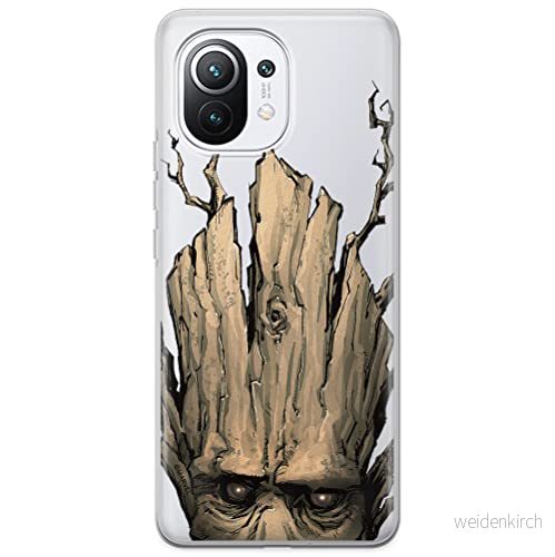 ERT GROUP mobiltelefonfodral för Xiaomi 11 originalt och officiellt licensierat Marvel mönster Groot 002 optimalt anpassad till formen på mobiltelefonen, gedeeltelijk transparant 5903537097978