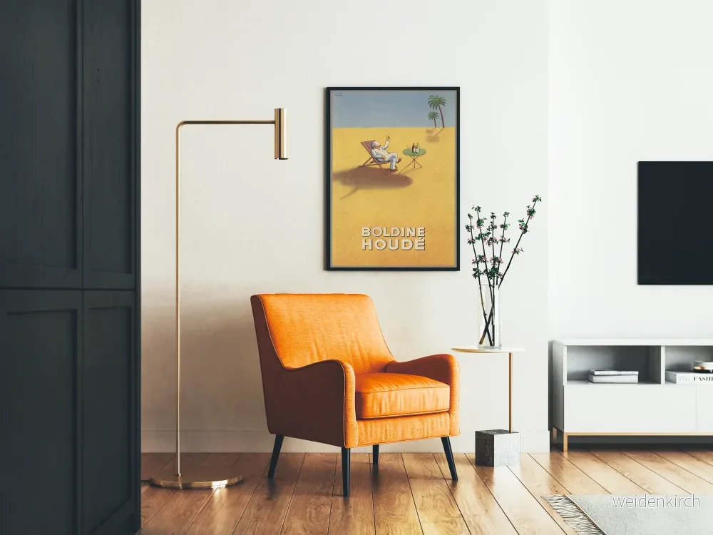 Vintageposter Boldine Houdé - Retro väggdekoration öken och avkoppling - Bild 2