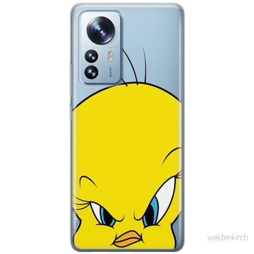 ERT GROUP mobiltelefonfodral för Xiaomi 12 / 12X originalt och officiellt licensierat Looney Tunes mönster Tweety 002 optimalt anpassad till formen på mobiltelefonen, gedeeltelijk transparant 5905511485993