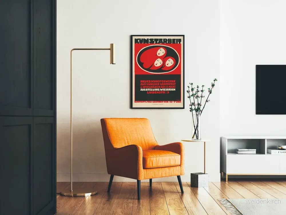 Vintageposter Kunstarbete: Art Nouveau-utställning i Wiesbaden - Bild 2