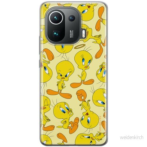 ERT GROUP mobiltelefonfodral för Xiaomi MI 11 PRO originalt och officiellt licensierat Looney Tunes mönster Tweety 010 optimalt anpassad till formen på mobiltelefonen, fodral tillverkad av TPU plast 5905511628376