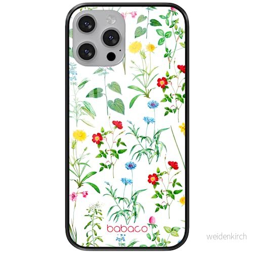 ERT GROUP mobiltelefonfodral för Apple Iphone 13 PRO originalt och officiellt licensierat Babaco mönster Flowers 042 tillverkad av härdat glas, skyddsfodral 5905131314291
