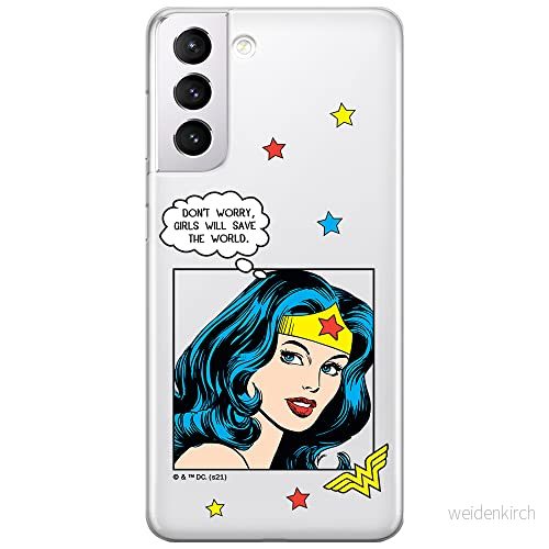 ERT GROUP mobiltelefonfodral för Samsung S21 originalt och officiellt licensierat DC mönster Wonder Woman 028 optimalt anpassad till formen på mobiltelefonen, gedeeltelijk transparant 5903932943955