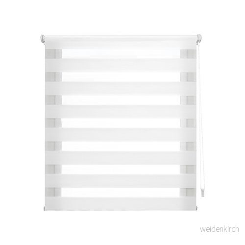 Decorblind Dubbelskikts rullgardin utan verktyg och ingen borrning, mått: 50 x 130 cm bredd längd/mått gardinduk: 47 125 natt dag vit, fönsterrullgardiner 8434363542723