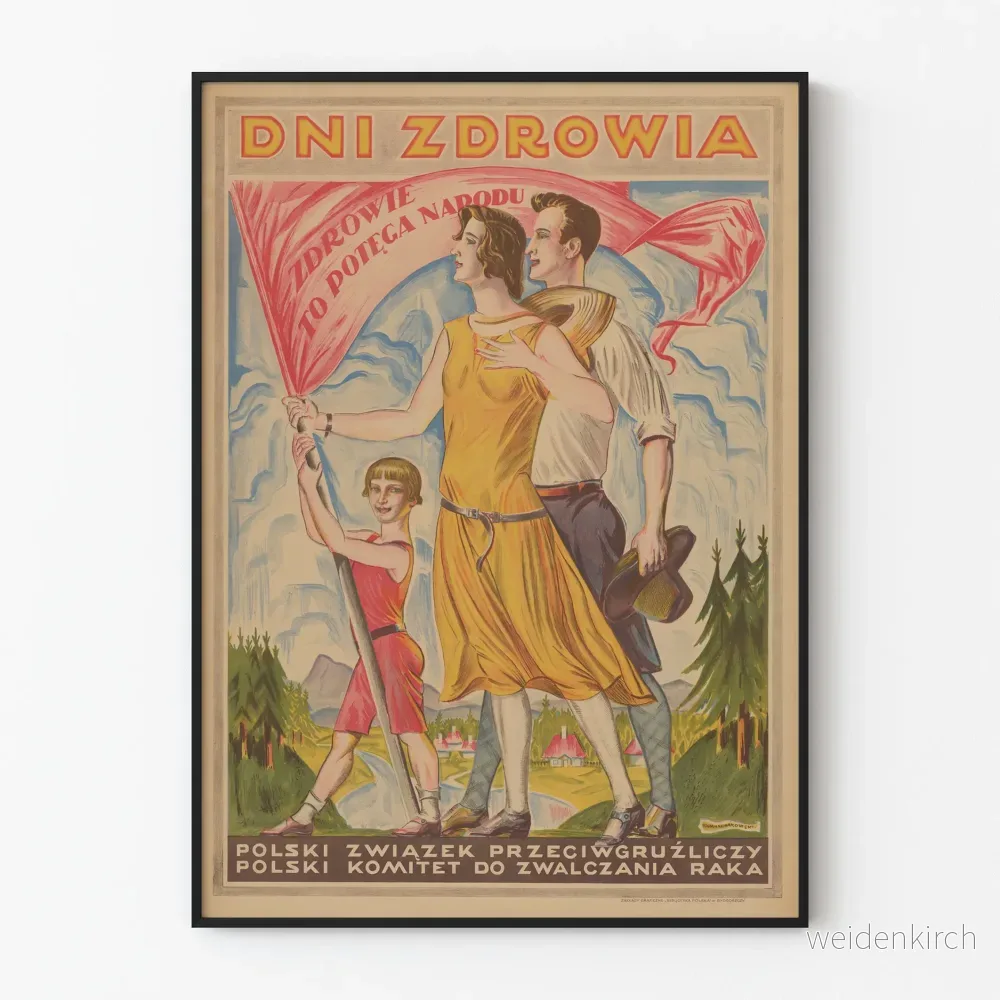 Vintageposter för Hälsodagarna - Inspirerande väggdekoration Artem Legrand