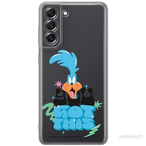ERT GROUP mobiltelefonfodral för Samsung S21 FE originalt och officiellt licensierat Looney Tunes mönster Roadrunner 003 optimalt anpassad till formen på mobiltelefonen, gedeeltelijk transparant 5905795125820