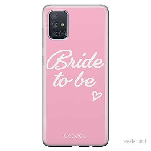 ERT GROUP mobiltelefonfodral för Samsung A71 originalt och officiellt licensierat Babaco mönster Bride to be 001 Vit optimalt anpassad till formen på mobiltelefonen, fodral tillverkad av TPU plast 5904805765902