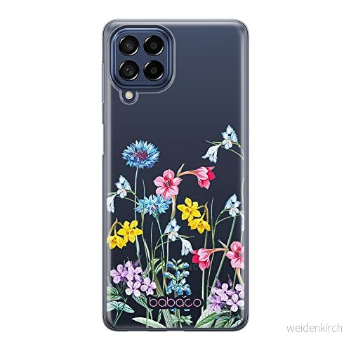 ERT GROUP mobiltelefonfodral för Samsung M53 5G originalt och officiellt licensierat Babaco mönster Flowers 040 optimalt anpassad till formen på mobiltelefonen, gedeeltelijk transparant 5905511388560