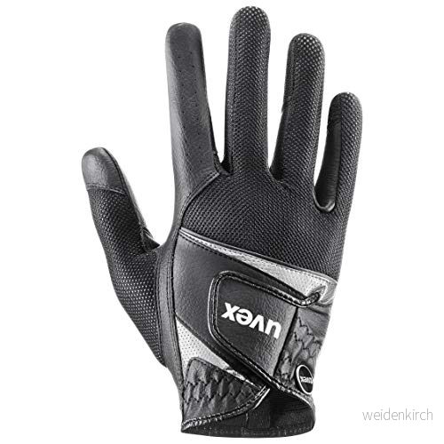 uvex sumair flexibel ridhandske för dam och herr hållbar optimal ventilation black silver 9 4043197333007