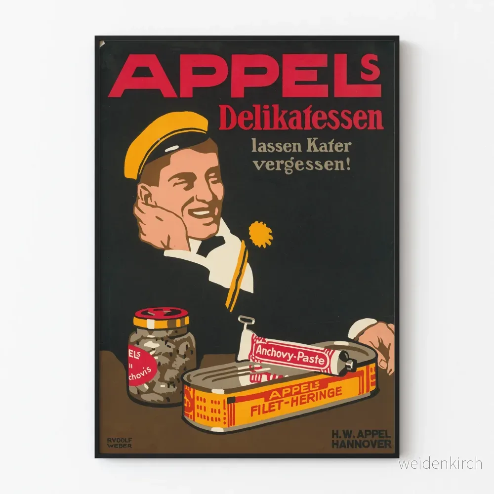 Vintageposter med apelsin Delikatessen för väggdekoration