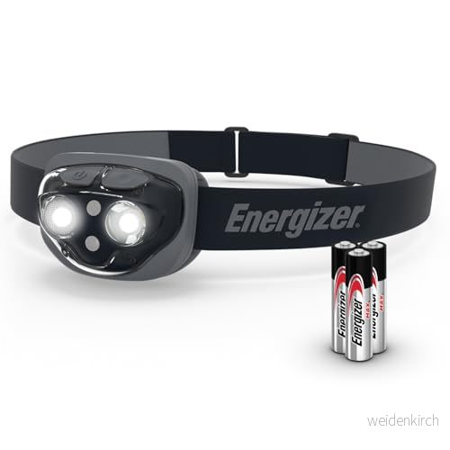 Energizer campinglampa, superljus pannlampa för camping, utomhus och vandring, batteri ingår, svart 7638900434231