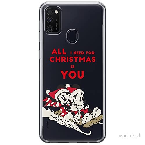 ERT GROUP mobiltelefonfodral för Samsung M21 originalt och officiellt licensierat Disney mönster Mickey & Minnie 015 optimalt anpassad till formen på mobiltelefonen, gedeeltelijk transparant 5903932066876