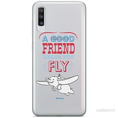 ERT GROUP mobiltelefonfodral för Samsung A70 originalt och officiellt licensierat Disney mönster Dumbo 004 optimalt anpassad till formen på mobiltelefonen, gedeeltelijk transparant 5902980409765
