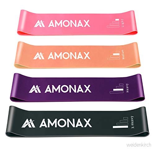 Amonax Fitnessband Resistance Bands set, Theraband, motståndsband, träningsband, Terra band för sport fitnessutrustning, kalisterhenics, styrketräning, hemmagym 5060701320260
