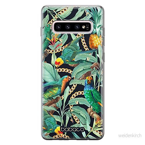 ERT GROUP mobiltelefonfodral för Samsung S10 PLUS originalt och officiellt licensierat Babaco mönster Flowers 058 optimalt anpassad till formen på mobiltelefonen, fodral tillverkad av TPU plast 5905131367907
