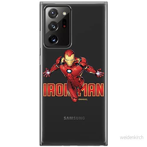 ERT GROUP mobiltelefonfodral för Samsung GALAXY NOTE 20 ULTRA originalt och officiellt licensierat Marvel mönster Iron Man 030 optimalt anpassad till formen på mobiltelefonen, gedeeltelijk transparant 5904805151873