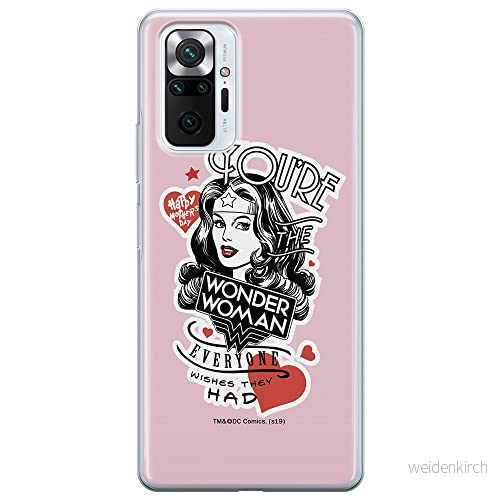 ERT GROUP mobiltelefonfodral för Xiaomi REDMI NOTE 10 PRO originalt och officiellt licensierat DC mönster Wonder Woman 014 anpassad till formen på mobiltelefonen, fodral tillverkad av TPU plast 5903932823240