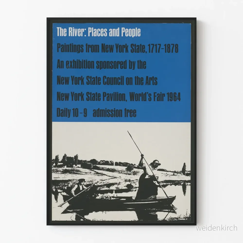 Dekorativ poster för utställning av målningar New York 1717-1878 Dekorativ poster för utställning av målningar New York 1717-1878
