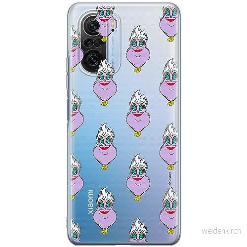 ERT GROUP mobiltelefonfodral för Xiaomi MI 11i/ REDMI K40/K40 PRO/POCO F3/ F3 PRO originalt och officiellt licensierat Disney mönster Ursula 003, gedeeltelijk transparant 5905511878832
