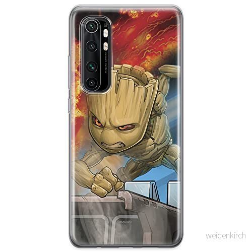ERT GROUP mobiltelefonfodral för Xiaomi MI NOTE 10 Lite originalt och officiellt licensierat Marvel mönster Groot 003 optimalt anpassad till formen på mobiltelefonen, fodral tillverkad av TPU plast 5904805592072