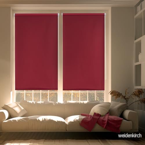 Blindecor 100% ogenomskinlig rullgardin, vinröd, 67 x 180, 63069367 8434363069367