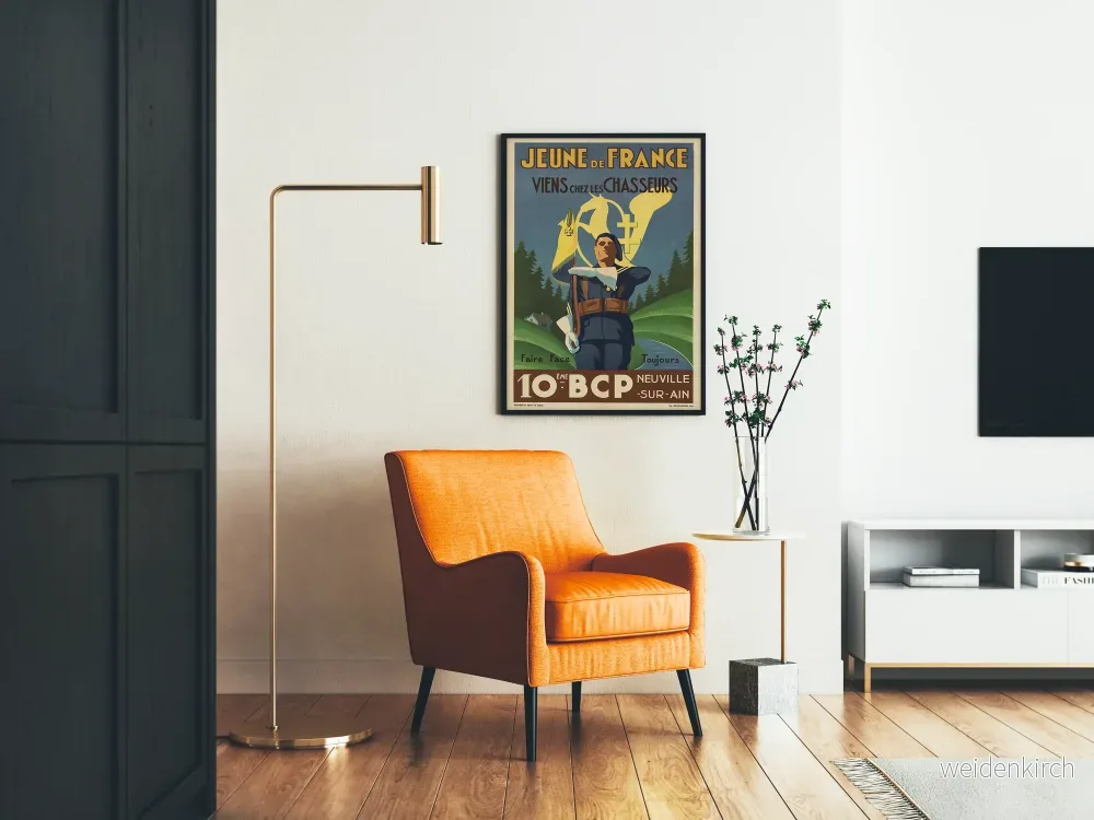 Vintage militär poster Ungdom från Frankrike 10:e BCP Neuville-sur-Ain - Bild 2