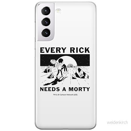 ERT GROUP mobiltelefonfodral för Samsung S21 originalt och officiellt licensierat Rick and Morty mönster & 045 anpassad till formen på mobiltelefonen, fodral tillverkad av TPU plast 5905795049393
