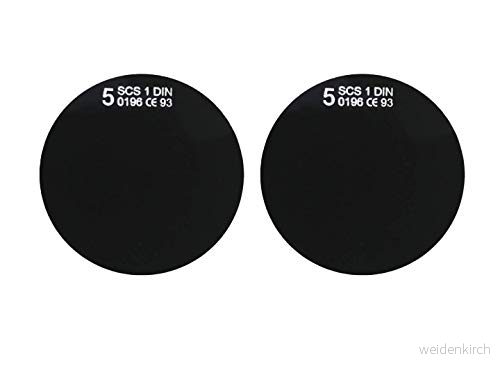 Aulektro 1 par runda skyddsglasögon med 50 mm svetsskyddsglas diameter tonad skyddsnivå Din 9 4251155449855