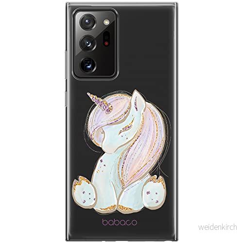 ERT GROUP mobiltelefonfodral för Samsung GALAXY NOTE 20 ULTRA originalt och officiellt licensierat Babaco mönster Unicorn 002 optimalt anpassad till formen på mobiltelefonen, gedeeltelijk transparant 5904805412288